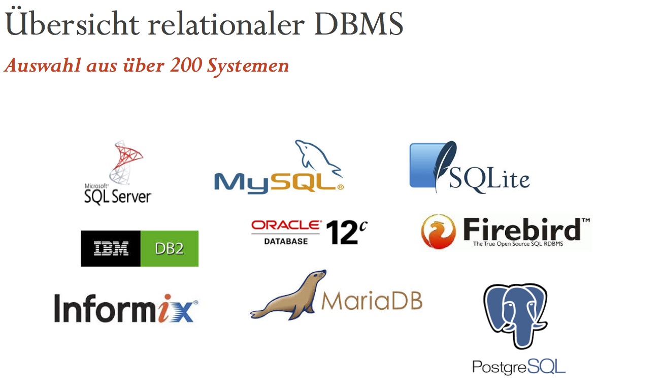 Übersicht relationaler Datenbank-Systeme